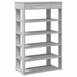 vidaXL &Eacute;tag&egrave;re &agrave; chaussures sonoma gris 60x30x98 cm bois d'ing&eacute;nierie