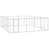 vidaXL Chenil ext&eacute;rieur Acier galvanis&eacute; 36,3 m&sup2;