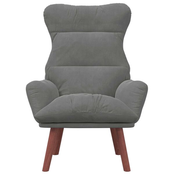 vidaXL fauteuil Gris fonc&eacute; 69 x 74 x 93 cm Velours