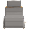 vidaXL Chaise longue 2 pcs Gris 184 x 55 x 64cm Bois d'acacia massif