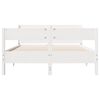 vidaXL Cadre de lit sans matelas blanc 135x190 cm bois de pin massif