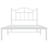 vidaXL Cadre de lit métal sans matelas et tête de lit blanc 100x190 cm
