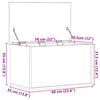 vidaXL Bo&icirc;te de Rangement avec stockage Bois Ancien 60 x 35 x 35 cm