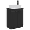 vidaXL Meuble de salle de bain avec &eacute;vier Noir 54 x 35 x 83 cm