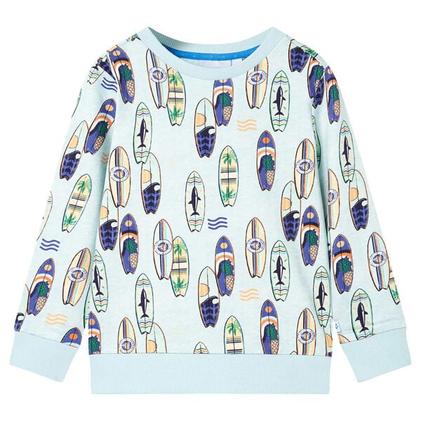 Sweatshirt pour enfants m&eacute;lange bleu p&acirc;le 140