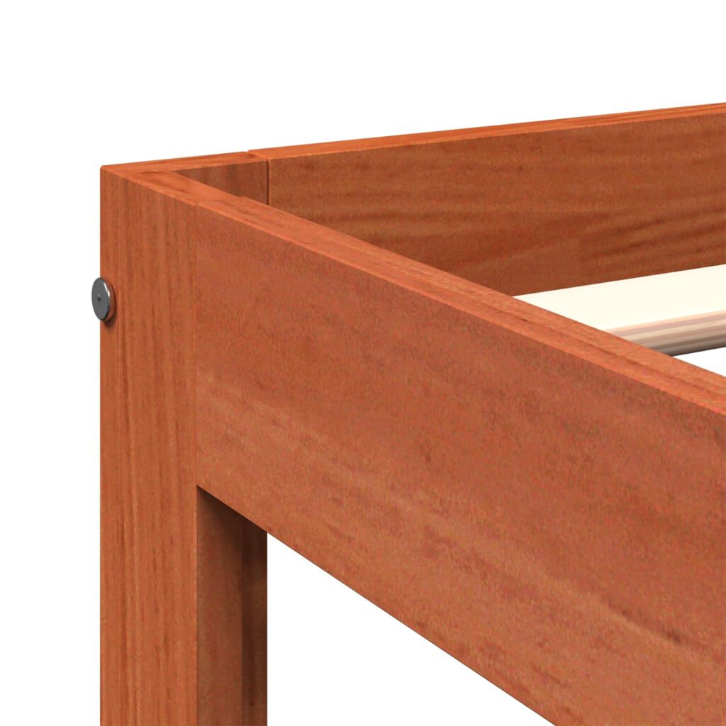 vidaXL Cadre de lit sans matelas cire marron 180x200cm bois pin massif