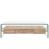 vidaXL Table basse Clair 98x45x31 cm Verre trempé