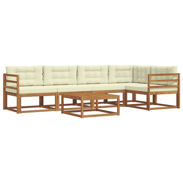 vidaXL Ensemble de canap&eacute;s d'ext&eacute;rieur 6 pcs Naturel et Cr&egrave;me