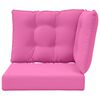 vidaXL Coussin de canap&eacute; d'ext&eacute;rieur 3 pcs Rose Polyester