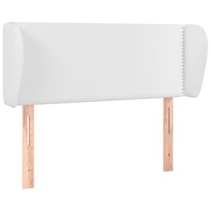 vidaXL T&ecirc;te de lit avec oreilles Blanc 103x23x78/88 cm Similicuir