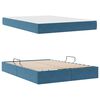 vidaXL Lit avec rangement et matelas Bleu foncé 140 x 200 cm Velours