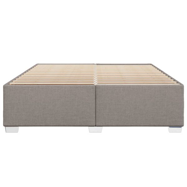 vidaXL Cadre de lit sans matelas taupe 200x200 cm tissu
