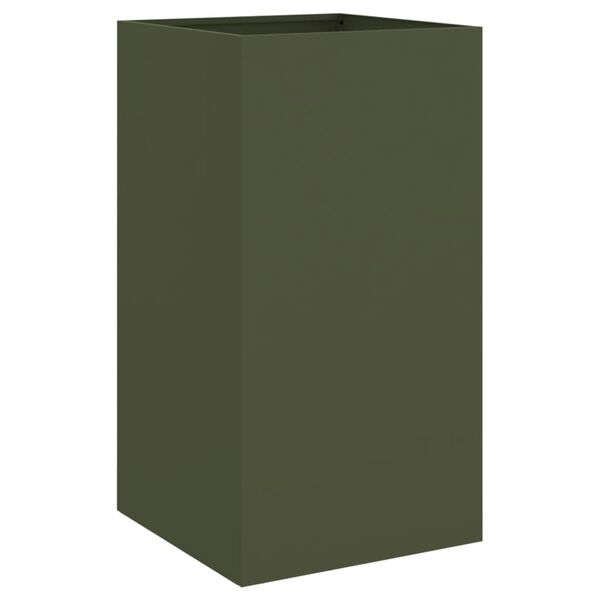 vidaXL Jardinière vert olive 42x38x75 cm acier