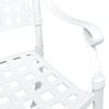 vidaXL Ensemble de tables de jardin 3 pcs Blanc Aluminium coul&eacute;