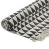 vidaXL Tapis Kilim Coton 120 x 180 cm avec motif noir/blanc