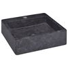 vidaXL Lavabo Noir 40x40x12 cm Marbre