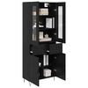 vidaXL Haut Armoire Ch&ecirc;ne noir 69,5 x 34 x 90 cm Bois d'ing&eacute;nierie