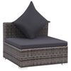 vidaXL Salon de jardin 7 pcs avec coussins Résine tressée Gris