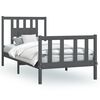 vidaXL Cadre de lit sans matelas bois massif de pin gris 100x200 cm