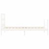 vidaXL Cadre de lit sans matelas blanc bois massif