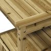 vidaXL Table de rempotage avec &eacute;tag&egrave;res bois de pin impr&eacute;gn&eacute;