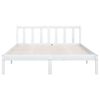 vidaXL Cadre de lit sans matelas blanc bois de pin massif