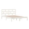 vidaXL Cadre de lit sans matelas blanc bois de pin massif