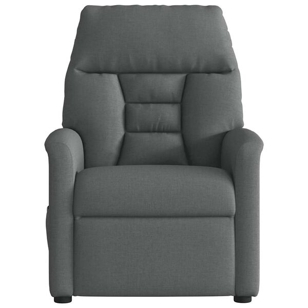 vidaXL Fauteuil inclinable en tissu gris fonc&eacute;