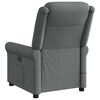 vidaXL Fauteuil inclinable de massage en tissu gris foncé