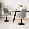 vidaXL Chaises pivotantes &agrave; manger lot de 2 Gris clair Velours