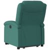 vidaXL Fauteuil inclinable électrique vert foncé tissu