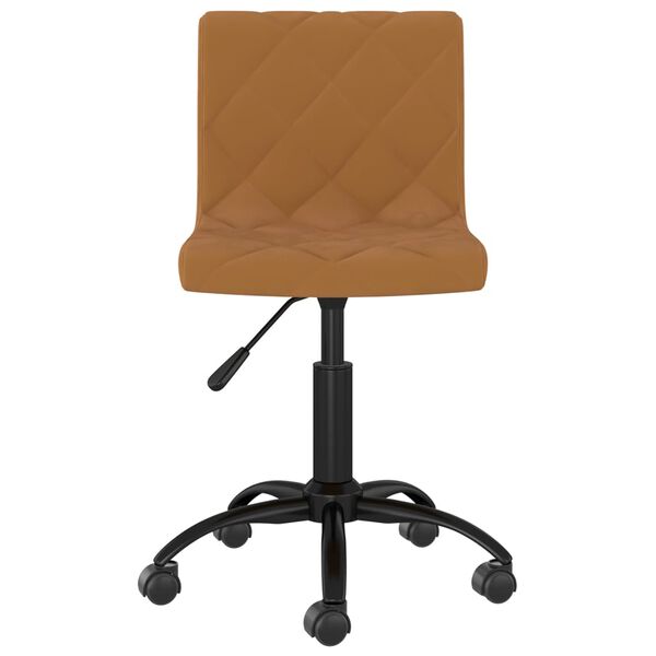 vidaXL Chaises pivotantes &agrave; manger lot de 2 Marron Velours