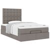 VidaXL Cadre de lit ottoman avec matelas taupe 120x190 cm tissu