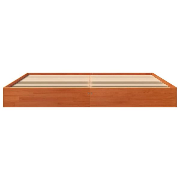 vidaXL Cadre de lit sans matelas cire marron 180x200cm bois pin massif