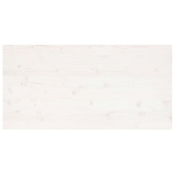 vidaXL Dessus de table blanc 100x50x2,5 cm bois de pin massif