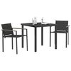 vidaXL Ensemble de meubles d'ext&eacute;rieur 3 pcs Noir et anthracite