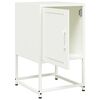 vidaXL Tables de chevet 2 pcs blanc 36x39x60,5 cm acier