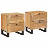 vidaXL Cabinet de chevet 2 pc Naturel 40 x 33 x 46 cm
