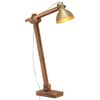 vidaXL Lampadaire Laiton Bois de manguier massif E27