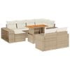 vidaXL Salon de jardin 11 pcs avec coussins beige r&eacute;sine tress&eacute;e