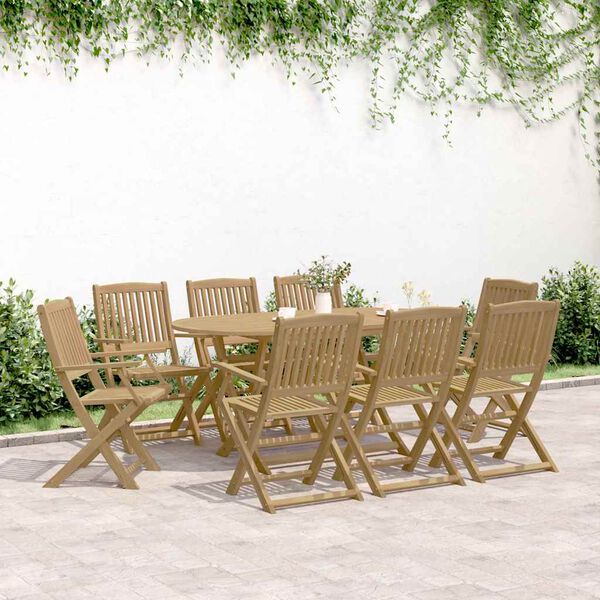 vidaXL Chaises de jardin pliantes lot de 8 54,5x58x90 cm bois d'acacia
