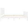 vidaXL Cadre de lit sans matelas blanc bois de pin massif
