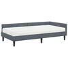 vidaXL Cadre de lit d'angle avec matelas Autre 2 pcs Gris Velours