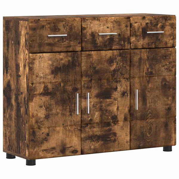 vidaXL Buffet FLORIN Ch&ecirc;ne fum&eacute; 88,5 x 30,5 x 73 cm Bois d'ing&eacute;nierie