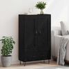 vidaXL Haut Armoire Ch&ecirc;ne noir 69,5 x 31 x 115 cm Bois d'ing&eacute;nierie