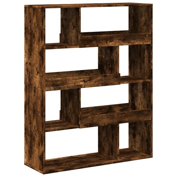 vidaXL Bibliothèque chêne fumé 100x33x125,5 cm bois d'ingénierie