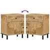 vidaXL Table de chevet 50x33x60 cm bois de manguier massif