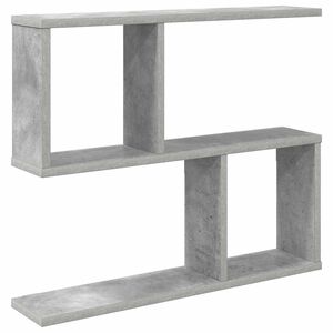 vidaXL &Eacute;tag&egrave;re Murale Gris b&eacute;ton 60 x 12 x 50,5 cm Bois d'ing&eacute;nierie
