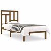 vidaXL Cadre de lit sans matelas marron miel 100x200cm bois pin massif
