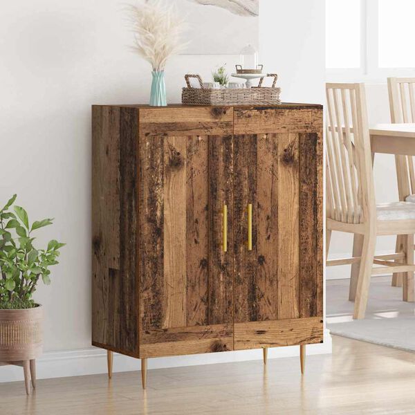 vidaXL Buffet Bois Ancien 69,5 x 34 x 90 cm Bois d'ing&eacute;nierie et fer